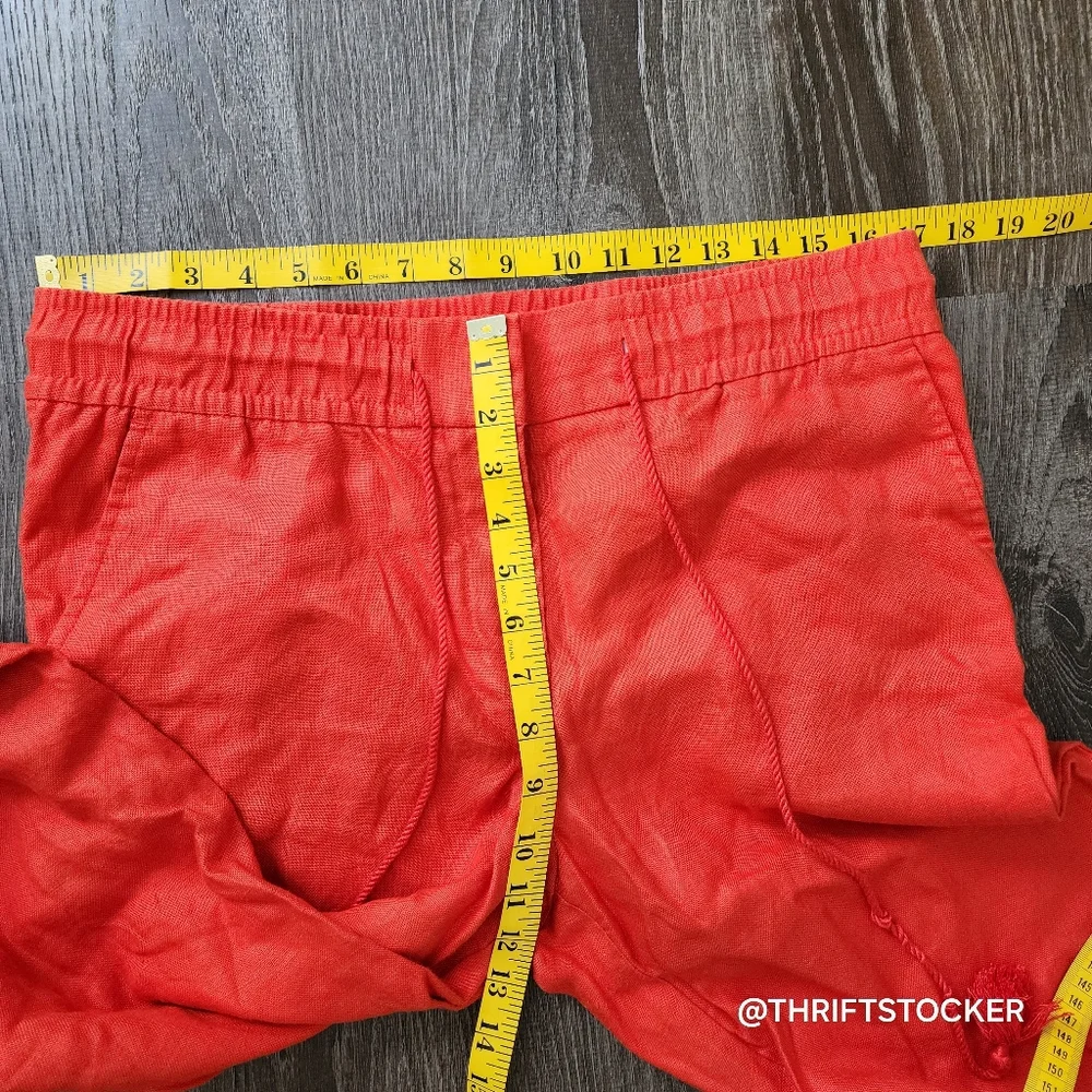 Loft Orange Linen Pants - Picture 3 of 6